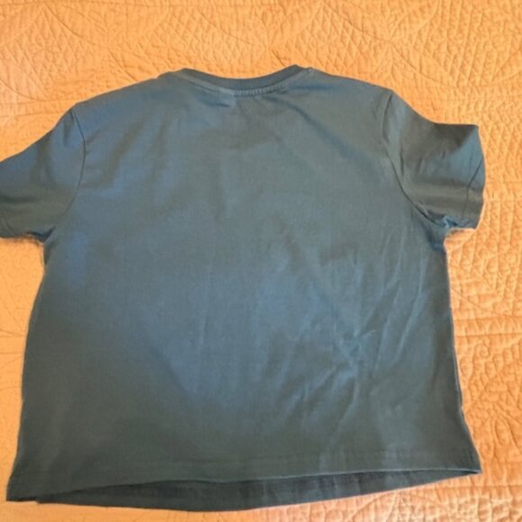 Teal T shirt Cropped Size Large Dazy-Less - Picture 2 of 3